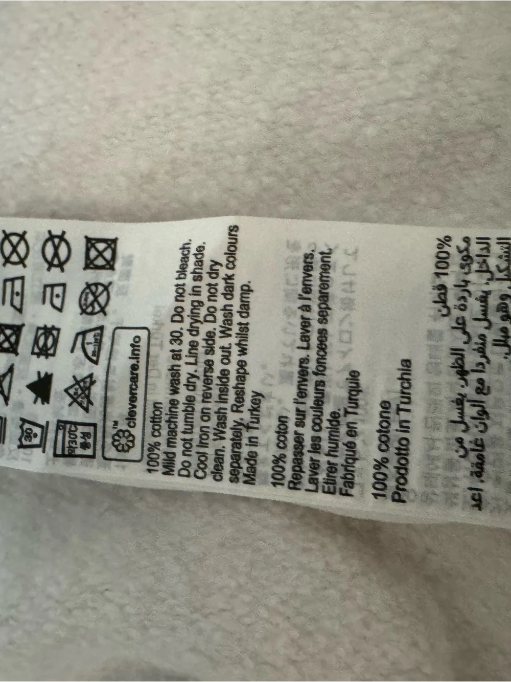 AllSaints oversized monochrome White Pullover Hoodie with Branded Neck Tag - Picture 12 of 12